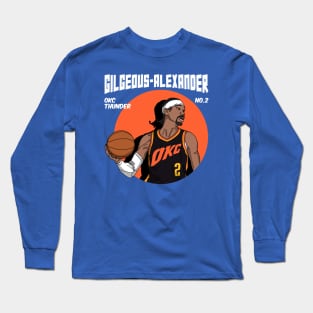 Shai Gilgeous-Alexander Comic Style Art Long Sleeve T-Shirt